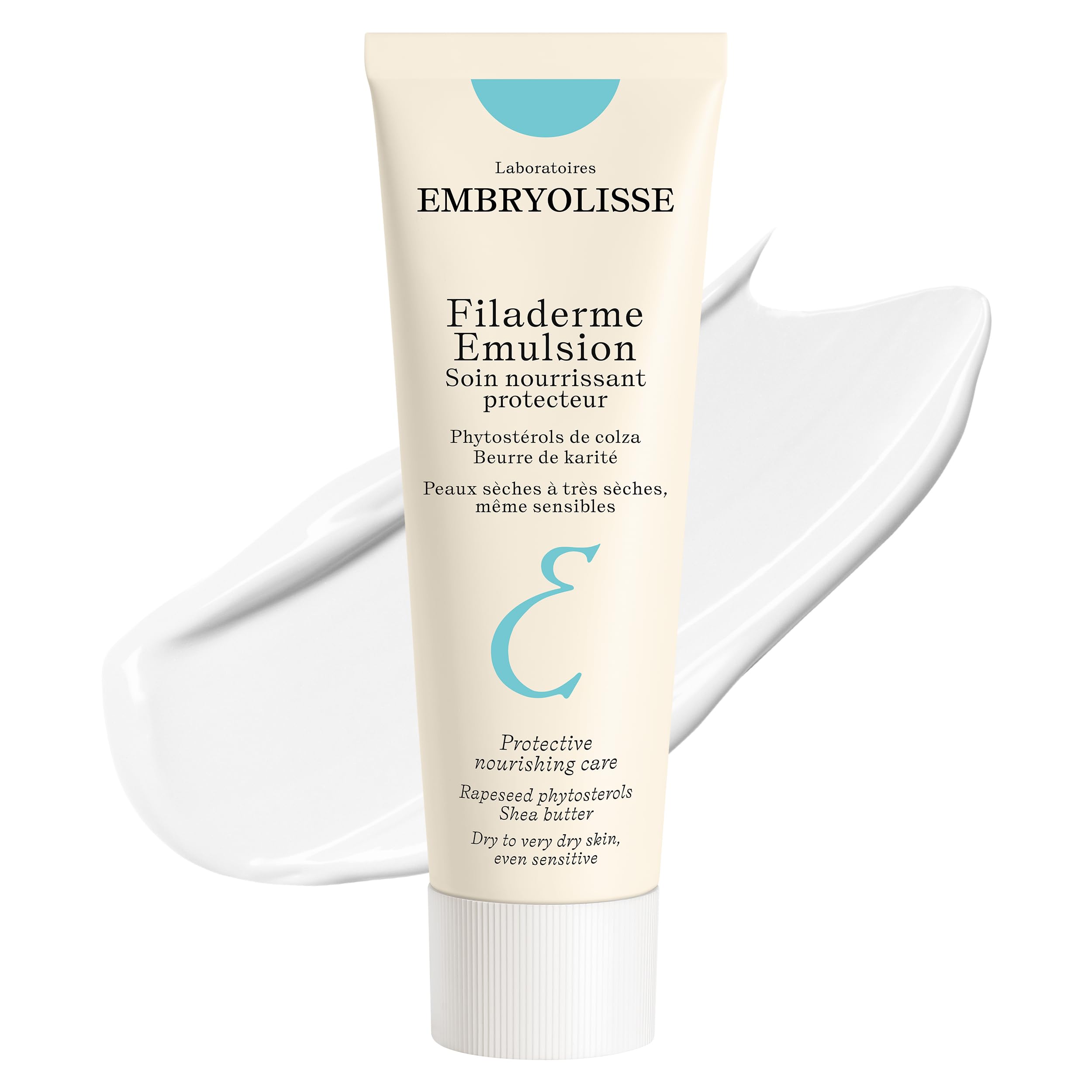 Embryolisse Filaderme Emulsion, 2.54 fl.oz.– Intense Face Moisturizing Lotion for Extra Dry Skin with Shea Moisture