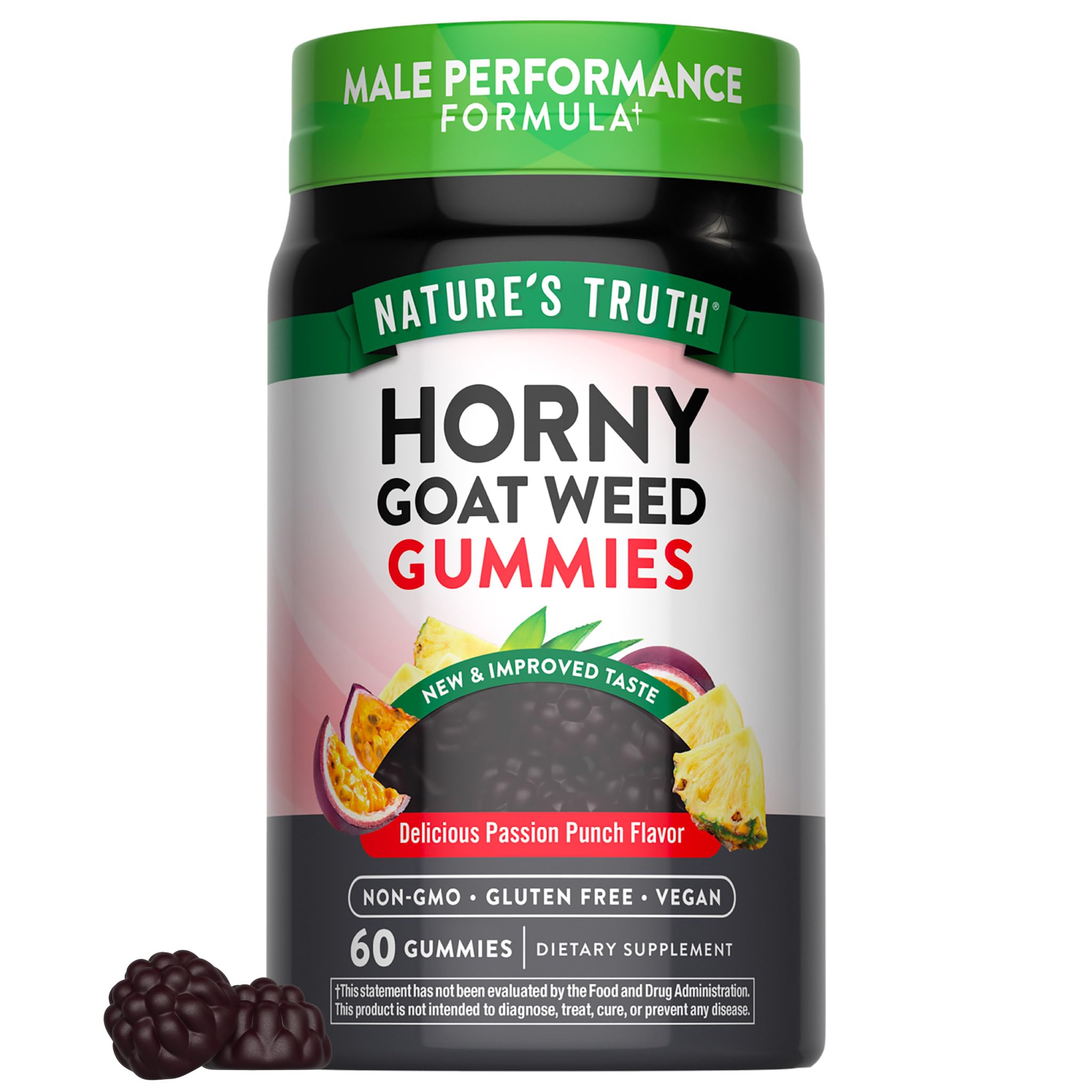 Nature's Truth Horny Goat Weed Gummies | 60 Count | with Maca Root