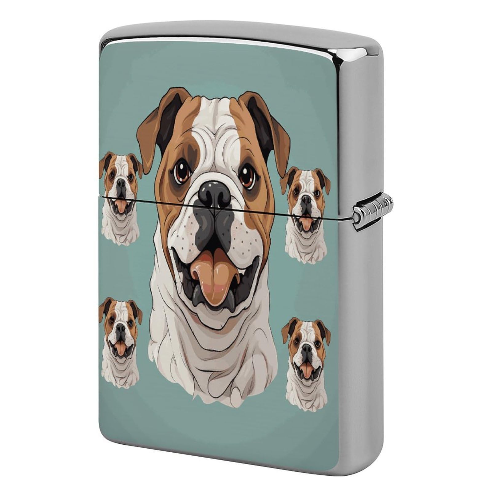 Fekiloot Style Funny English Bulldog Lighter Case Cover Lighter Holder