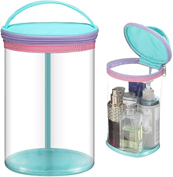 Shinylin Beach Gifts Heavy Duty Clear Lotion Bag for Toiletry Cylinder Makeup Bag Sunscreen Travel Organizer Pouch Waterproof Cosmetic Pouch with Handle Zipper for Christmas Beach Pool Airport Women