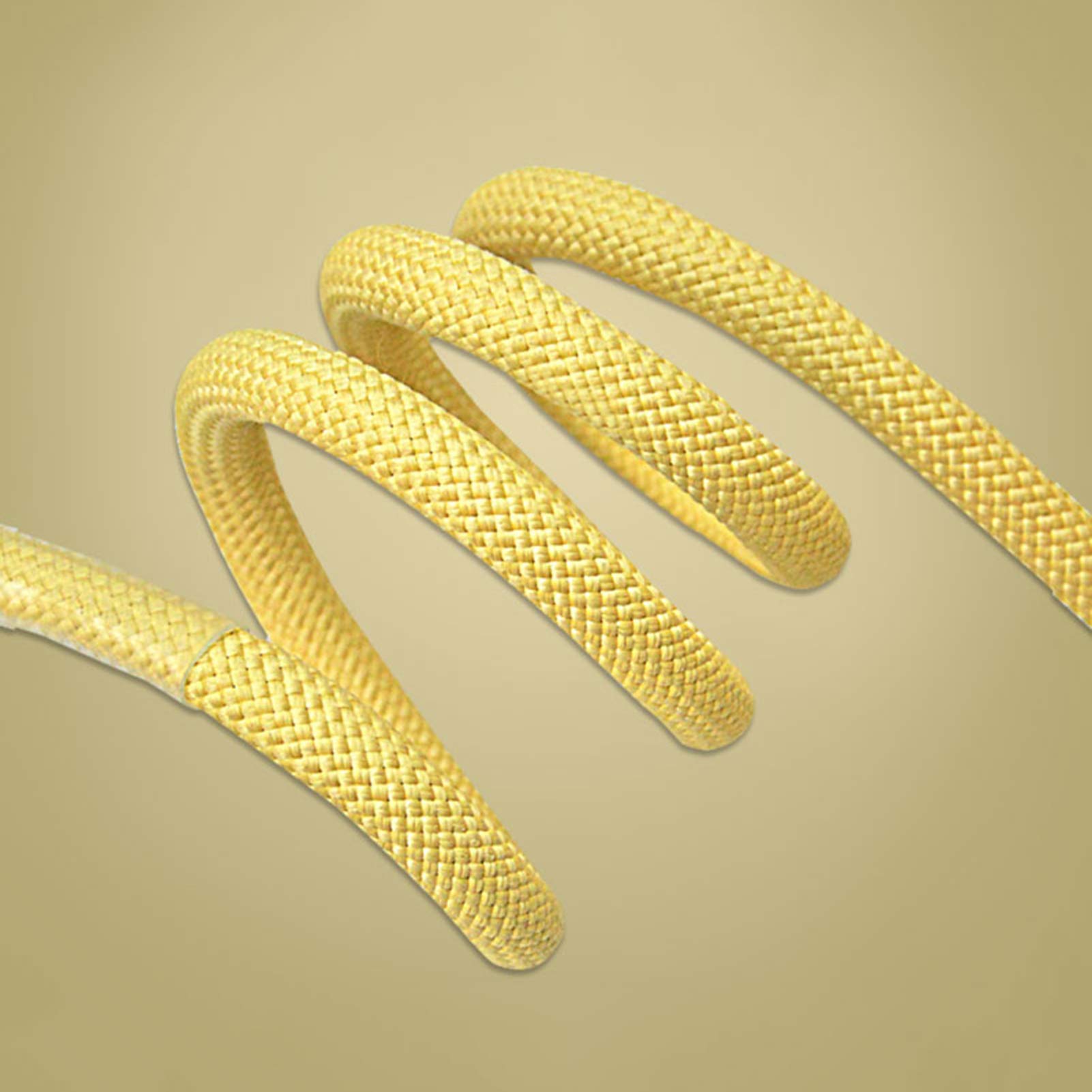 Corda Statica Ignifuga Ad Alta capacità Portante, Corda da Discesa per Attrezzature Ignifughe Multifunzionali per Esterni, Forza di Trazione 1600 kg, Gialla 8 Mm X 20 M