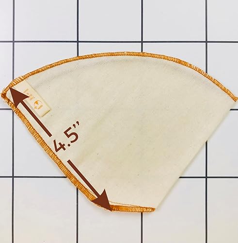 Miniatura 9 de Filtros de café reutilizables de algodón orgánico (un paquete, no4)  (una sola capa) para máquinas de café, calcetín de filtro de café, bolsa de