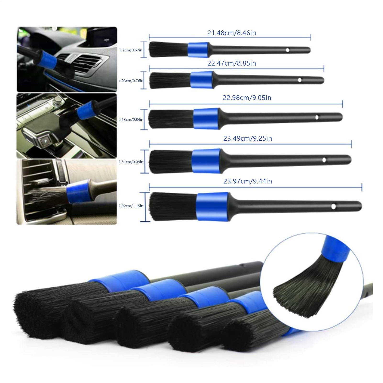 Kit di pulizia degli interni 'auto, kit di pulizia del lavaggio automatico | Strumento detergente per il parabrezza per la pulizia 'esterno interno automobilistico, motori