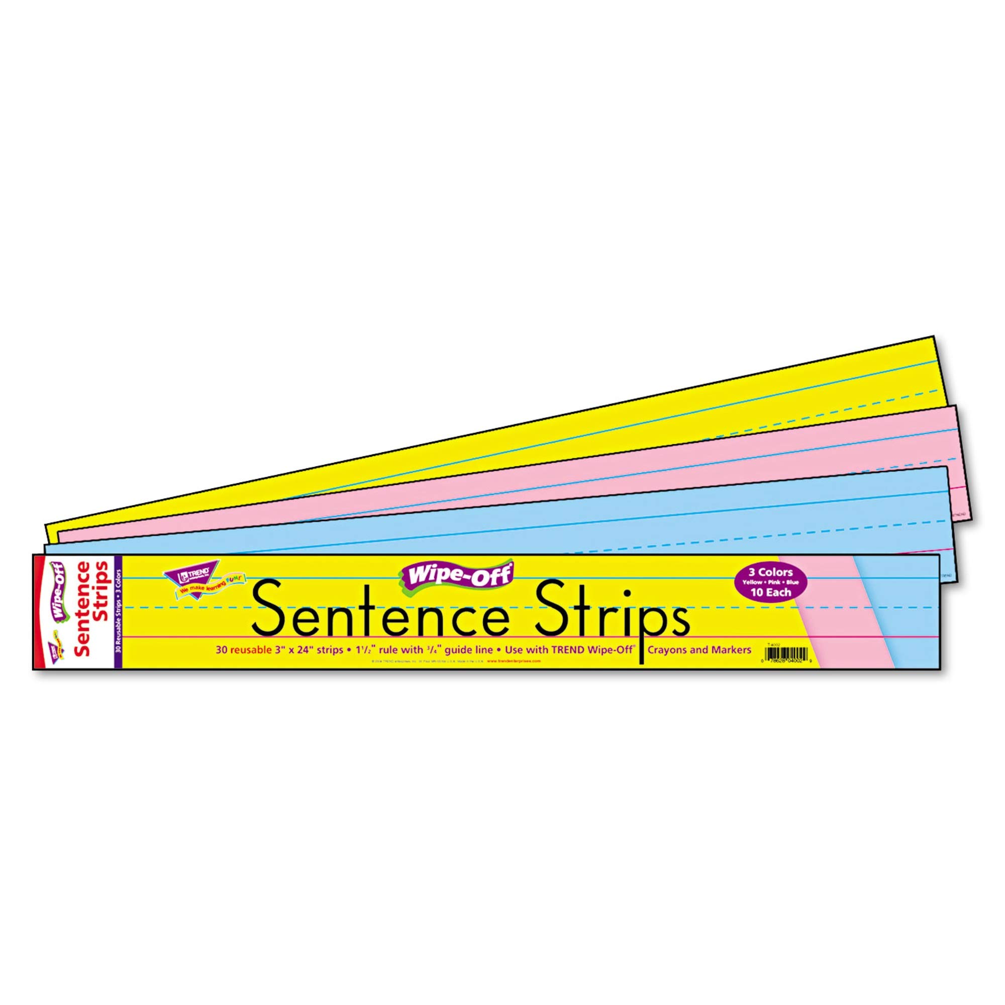 TREND Wipe Off Sentence Strips
