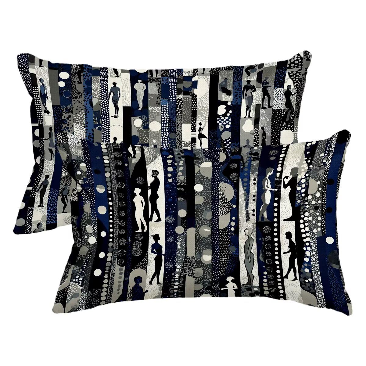 Housse de coussin abstrait pour decoration salon et jardin resistant aux intemperies 40x60