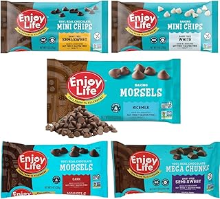 Enjoy Life Chocolate Chips Variety Pack, 5 Count (9 oz Bags) – Dark Mors...