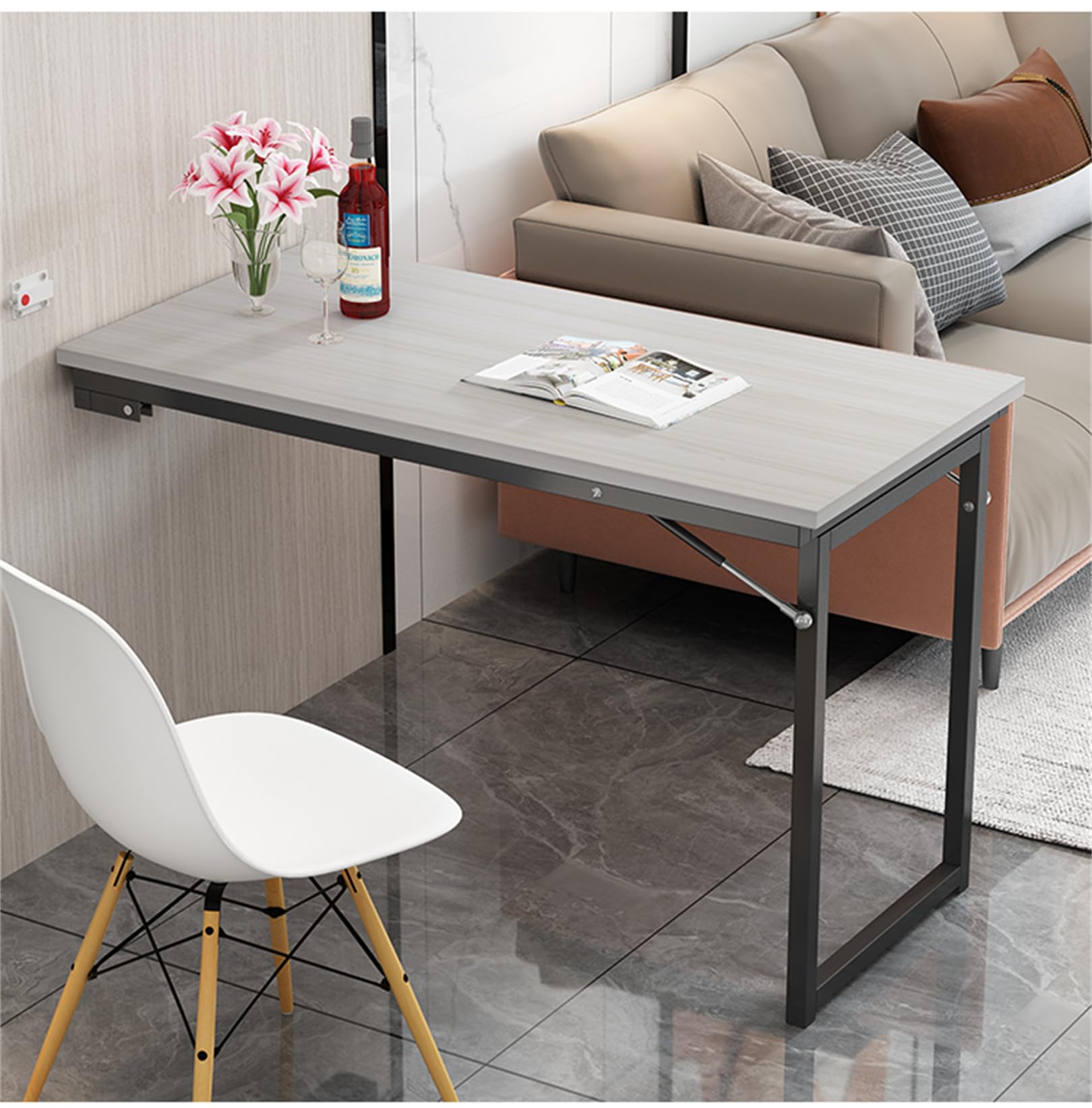 Table de salle à manger pliante murale pour petit espace cuisine