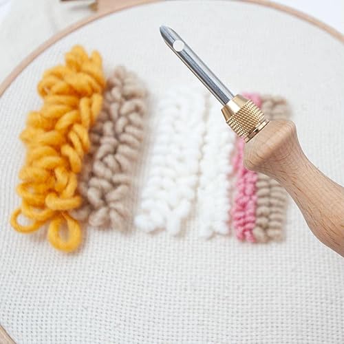 Miniatura 5 de Juego de agujas perforadoras portátil para adultos, con guía de alambre, adorno de bolígrafo de bordado, 0.197 in, 0.098 in, 0.138 in, herramienta