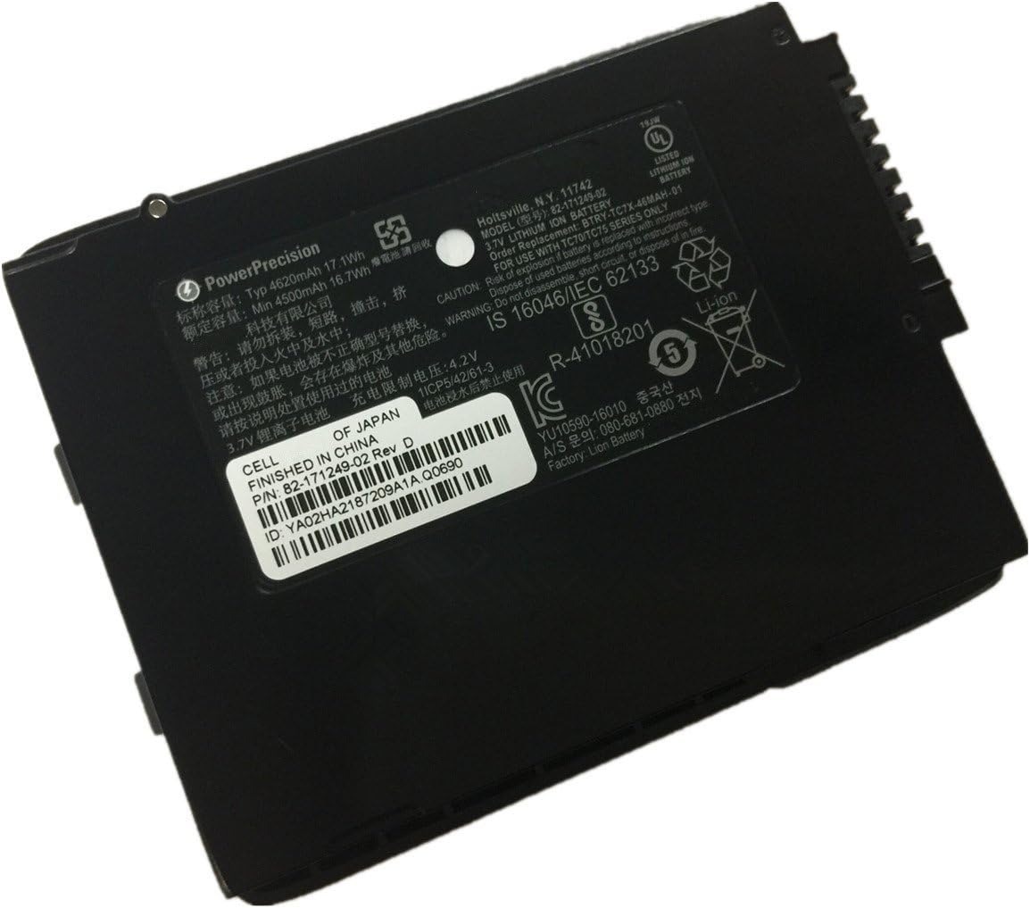 HWW New 3.7V 17.1Wh 4620mAh 82-171249-02 Battery Compatible with Symbol TC70 TC75 Series