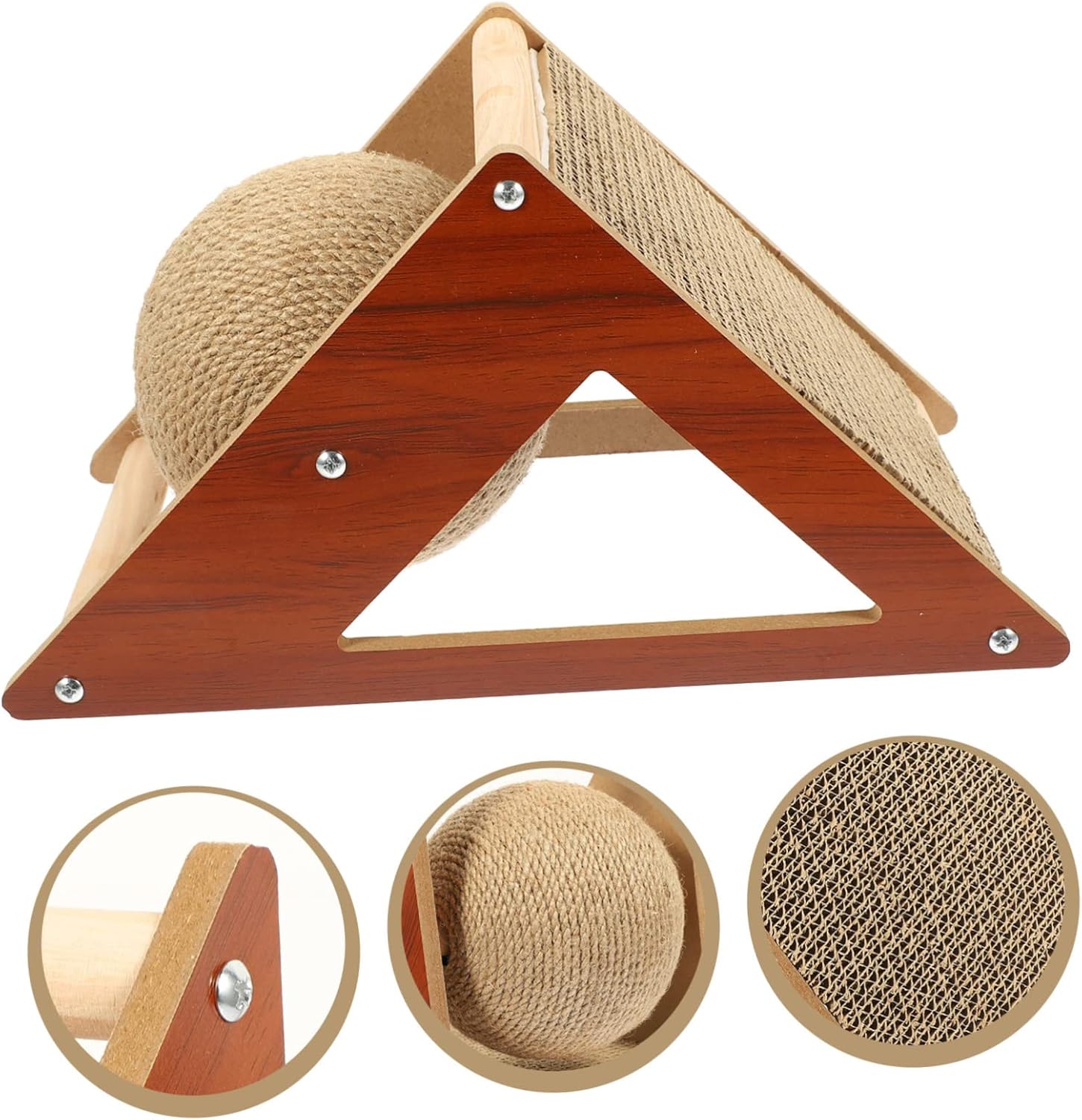 Interesting Cat Scratching Ball and Board Scratch-Resistant Dual-use Cat Toy for Indoor Keeps Furniture and Provides Exercise for Your Furry Friend