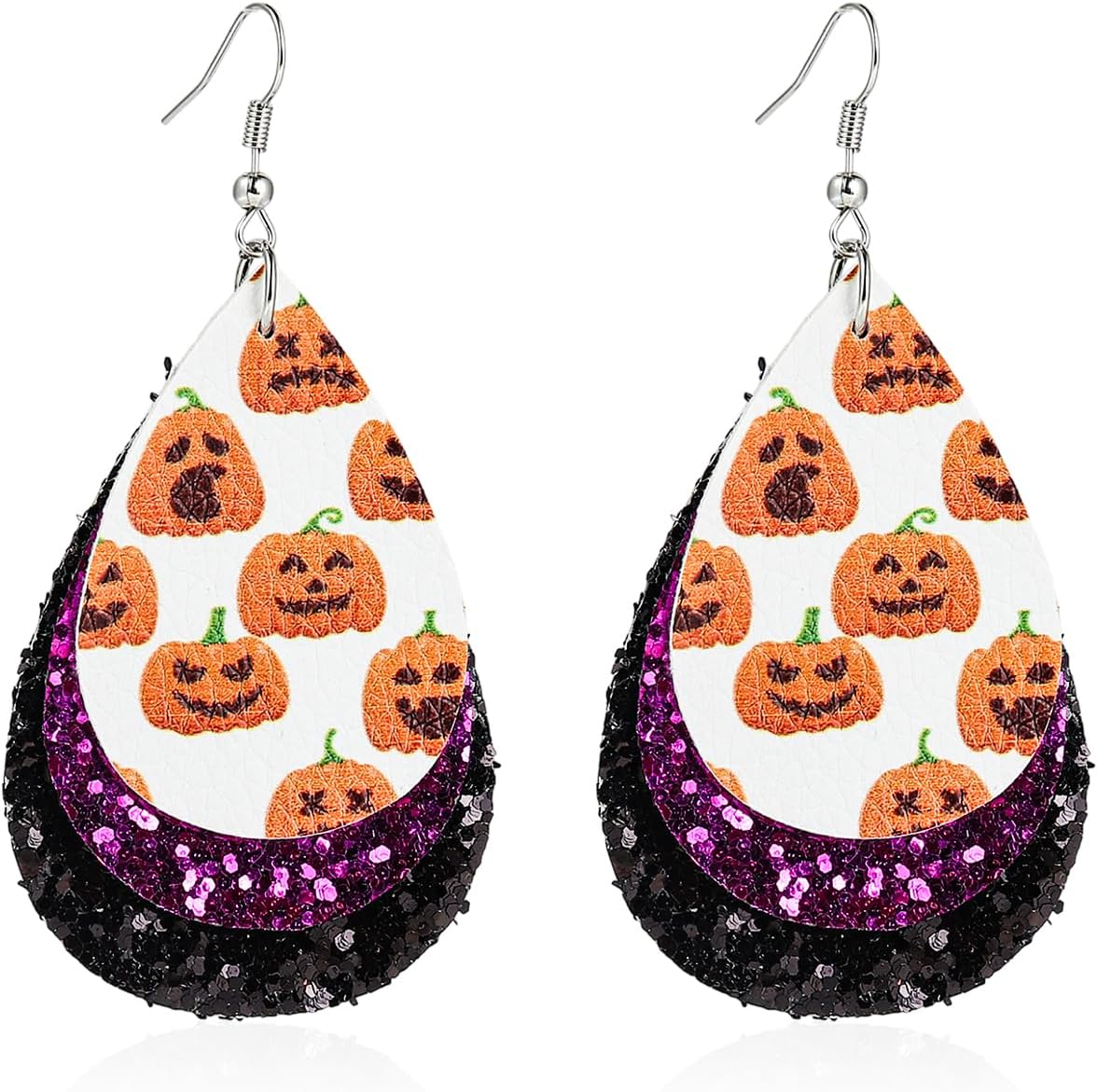 Cute Cartoon Halloween Theme Earrings Ghost Pumpkin Wooden Dangle Earrings Creative Jewelry for Halloween Party Exaggeration Accessories image 5