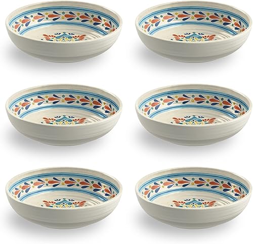 Miniatura 7 de TarHong La Cena - Juego de vajilla de 12 piezas para interiores y exteriores, melamina pura inastillable, 4 platos llanos, 4 platos de ensalada, 4