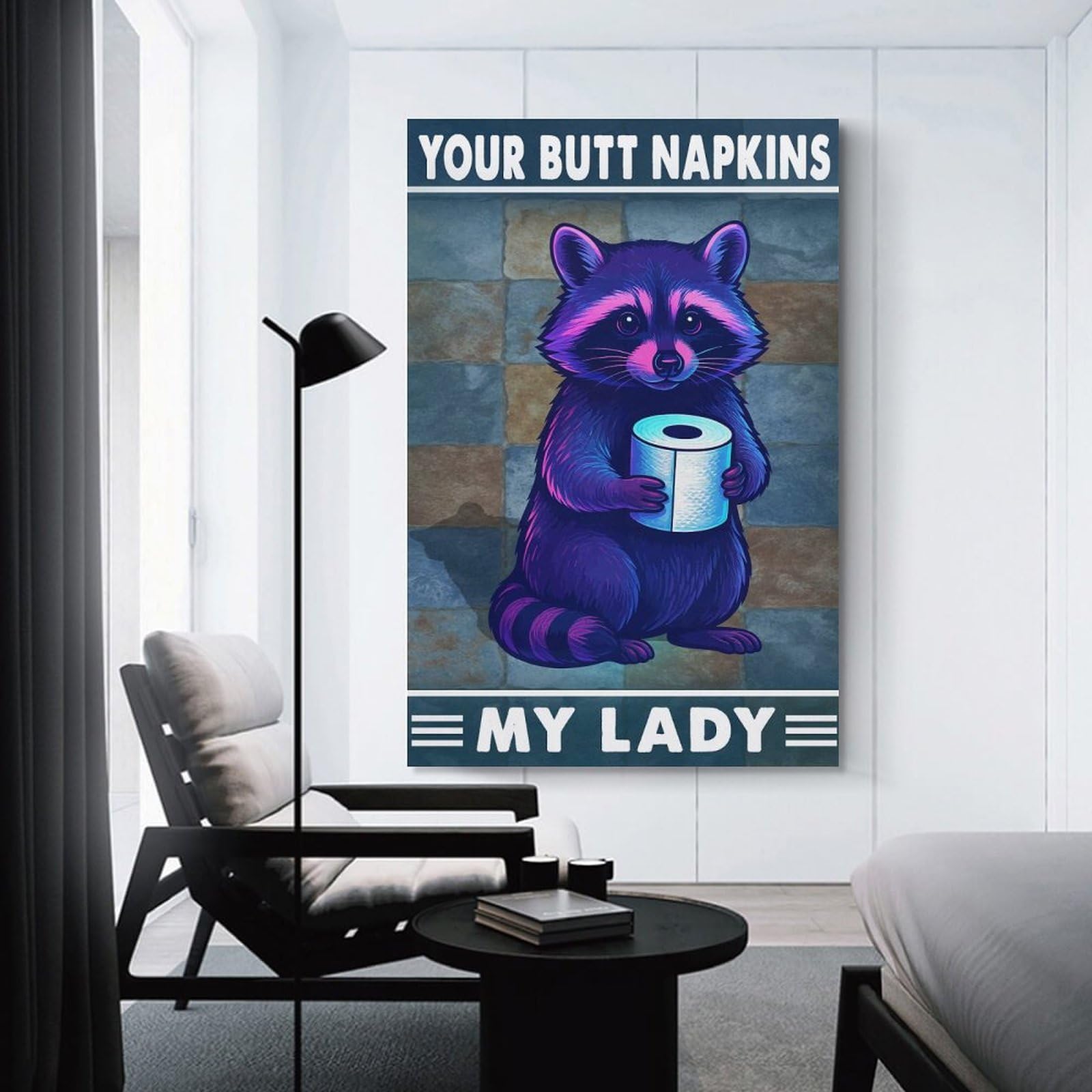 Junmoney Hanging Wall Art Your Butt Napkins My Lady, 24x36inch(60x90cm), for Work Areas, Reading Rooms Or Studios, Wall Art That Adds Style to Work Areas