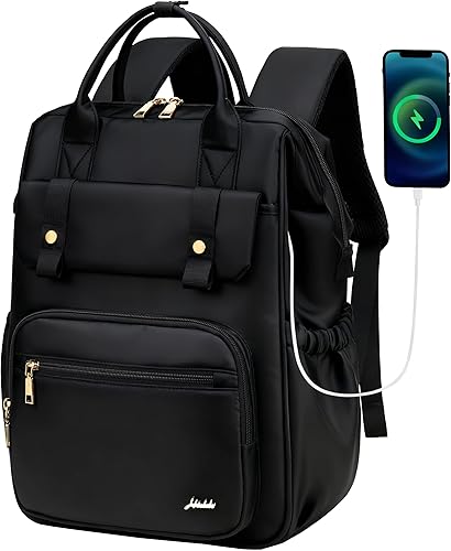 Miniatura 7 de Hidds - Mochila para laptop de mujer, mochila escolar universitaria, cartera para trabajo de negocios, bolsa de viaje, mochila para adolescentes