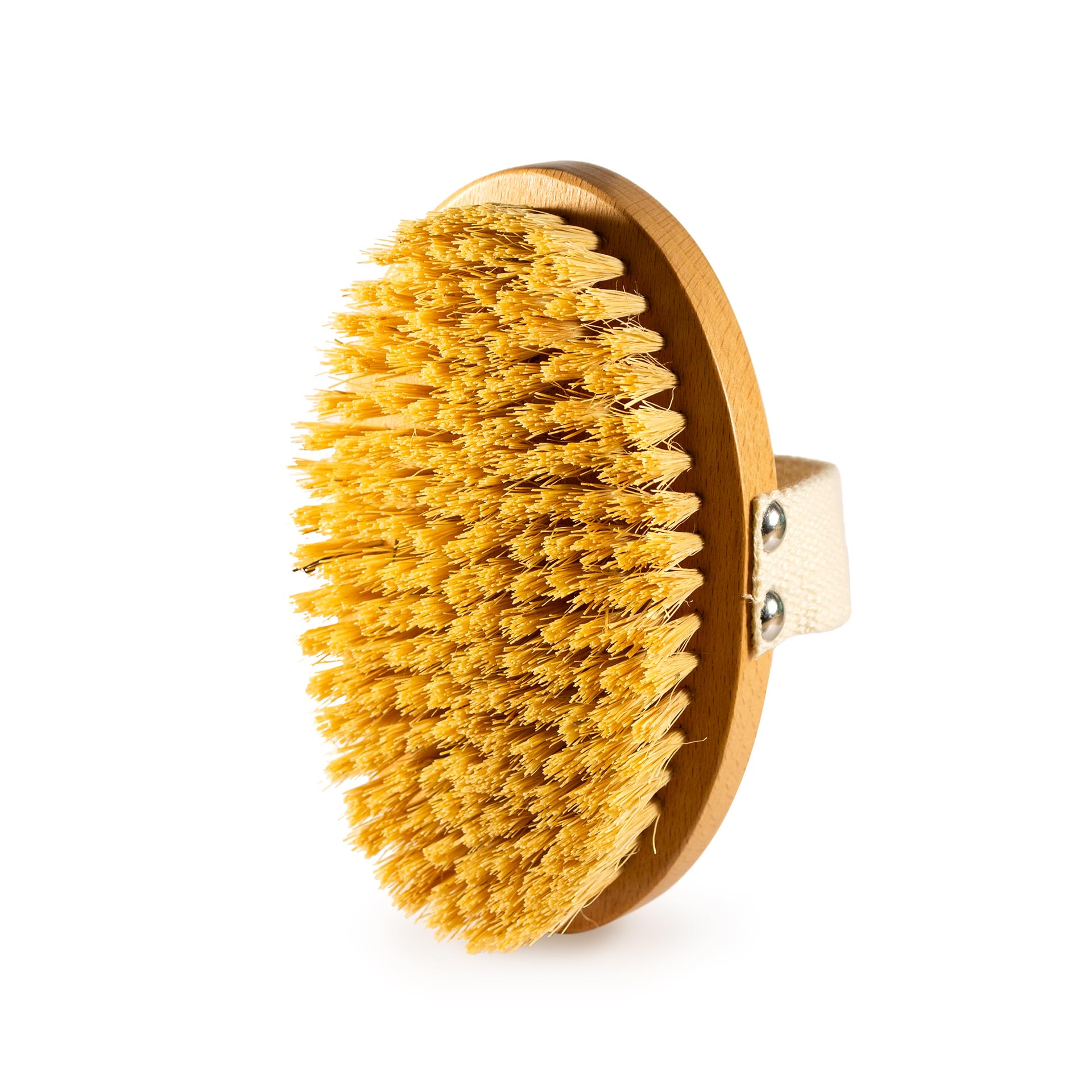 HedHoney Bamboo Dry Brushing Body Brush. Firm Bristle Body Scrub Brush for Softer & Smoother Skin. Stimulates Lymphatic System & Removes Dead Skin Cells
