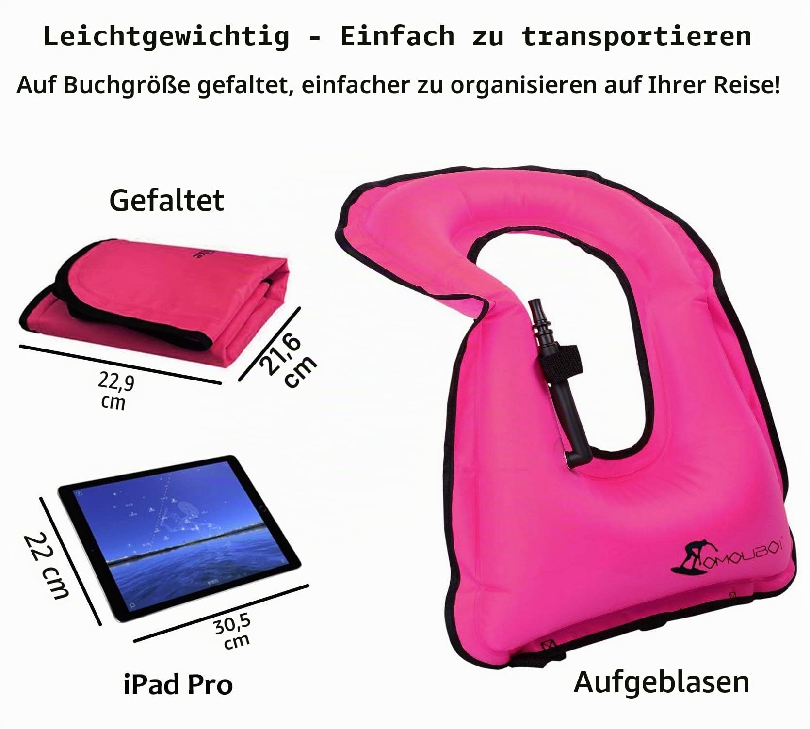 Aufblasbare Schnorchelweste, Option Sommerstrand, Unisex, Geeignet für Viele Wassersportarten, 66-220 lbs