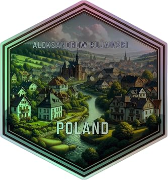 Aleksandrow Kujawski Poland Holographic Souvenir Vinyl Decal Sticker 2-Inch