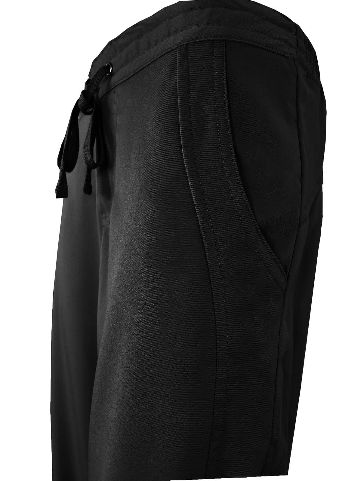 M&M SCRUBS Women's Soft Modern Fit 2 Pocket Drawstring Scrub Pant (Black, Medium)