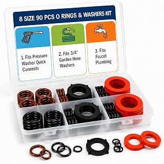 Hose Washers, Hose Gasket, Garden Hose Gaskets Rubber, 90 PCS