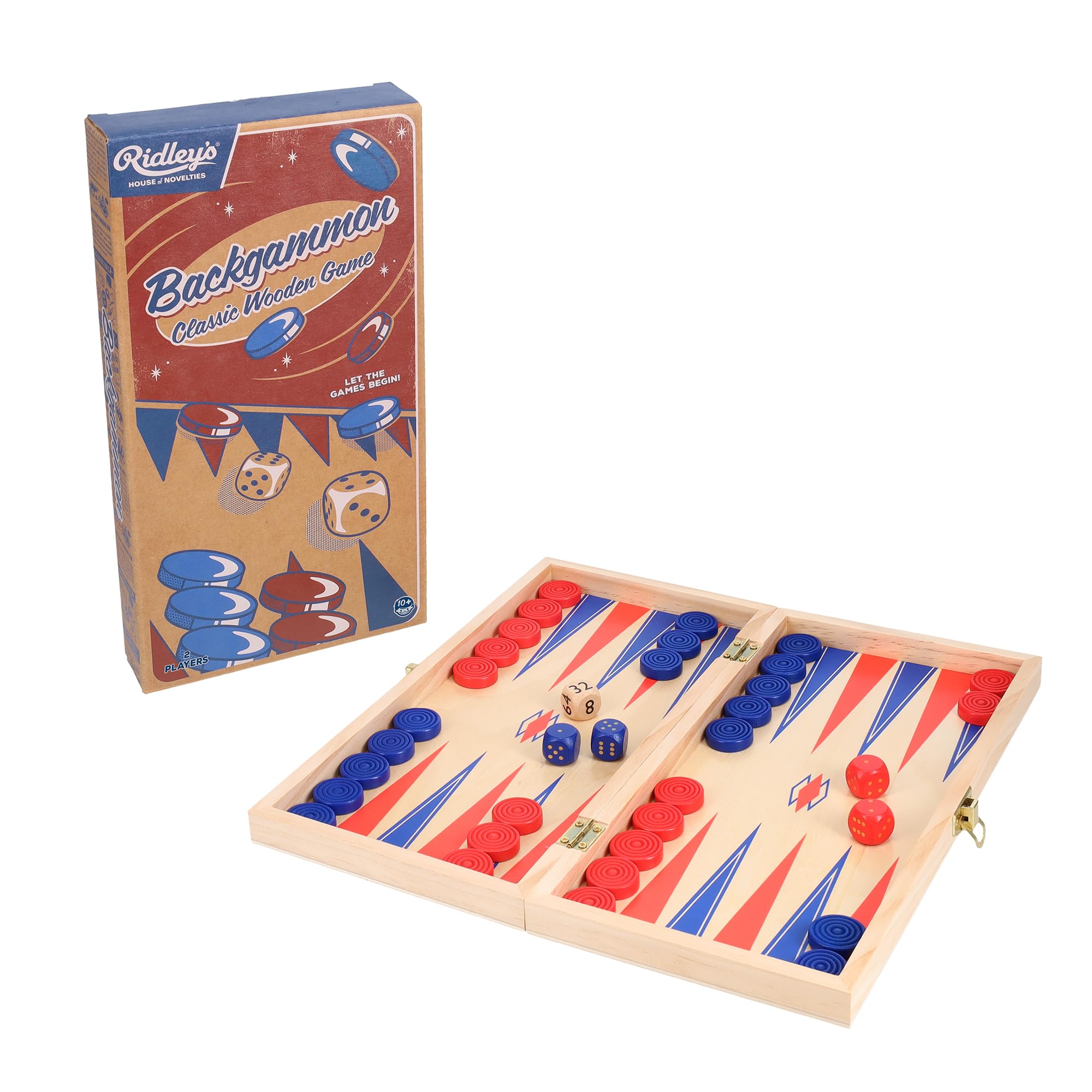 Ridley’s | House of Novelties - Backgammon | Classic Board Game | Ages 10+ | 2 Players