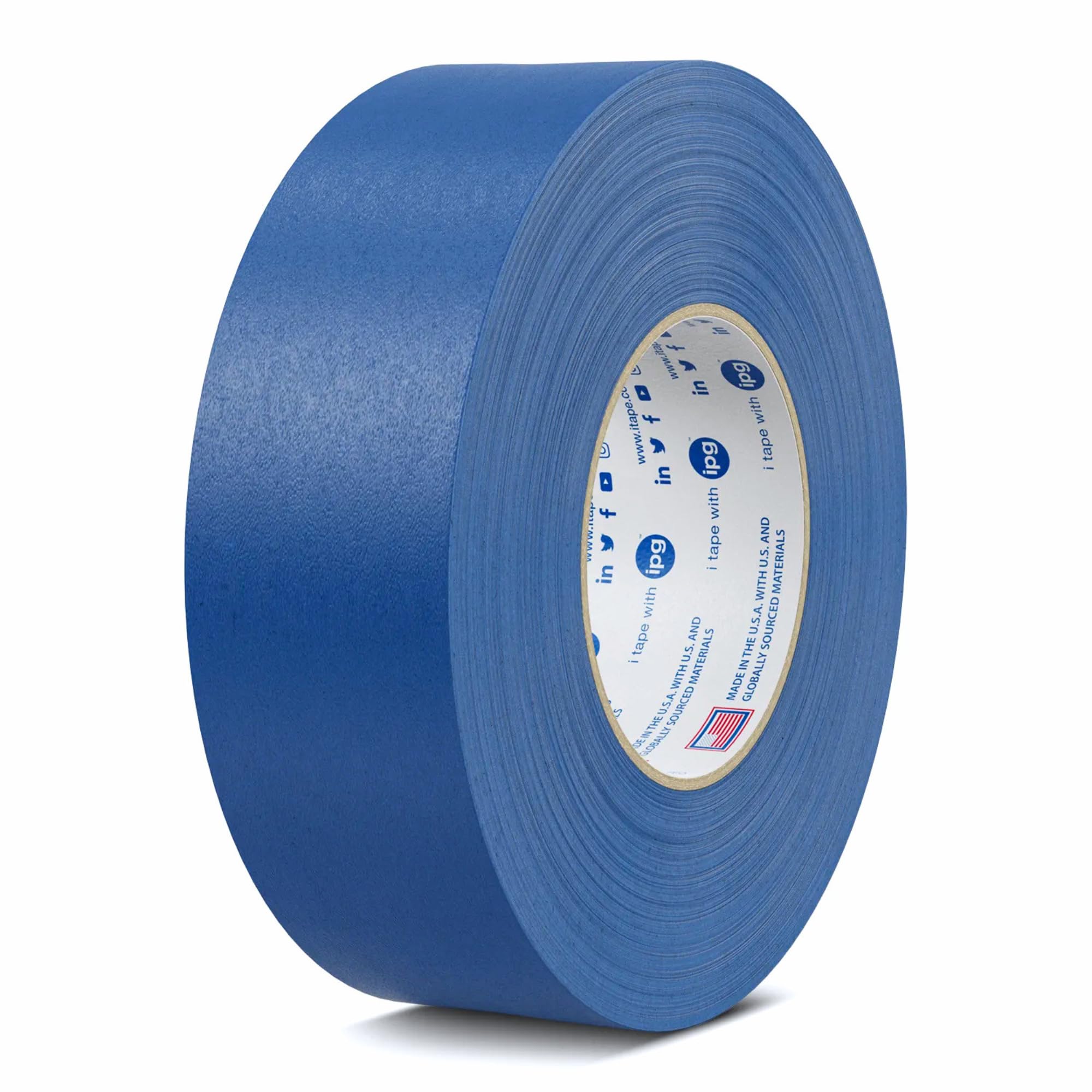 Intertape PS1 Cinta plana de papel premium: 2 in. x 60 yds. (Azul real)