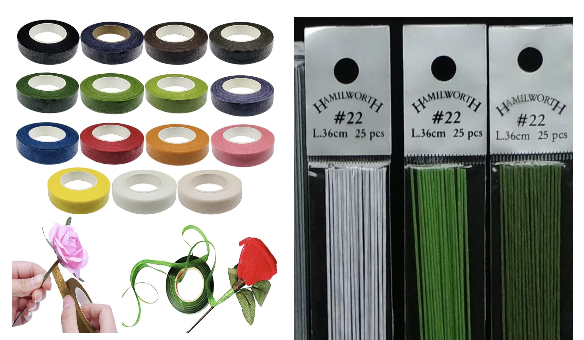 Art of cake® Picks Any 2 HAMILWORTH FLORAL WIRE & FLORAL TAPE