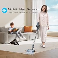 Oraimo 160W Vezeték Nélküli Porszívó Kivehető Akkumulátorral, 35 Perces Üzemidő, 6 az 1-ben Kézi Porszívó, Önálló Állvány, Kemény Padlóra és 5