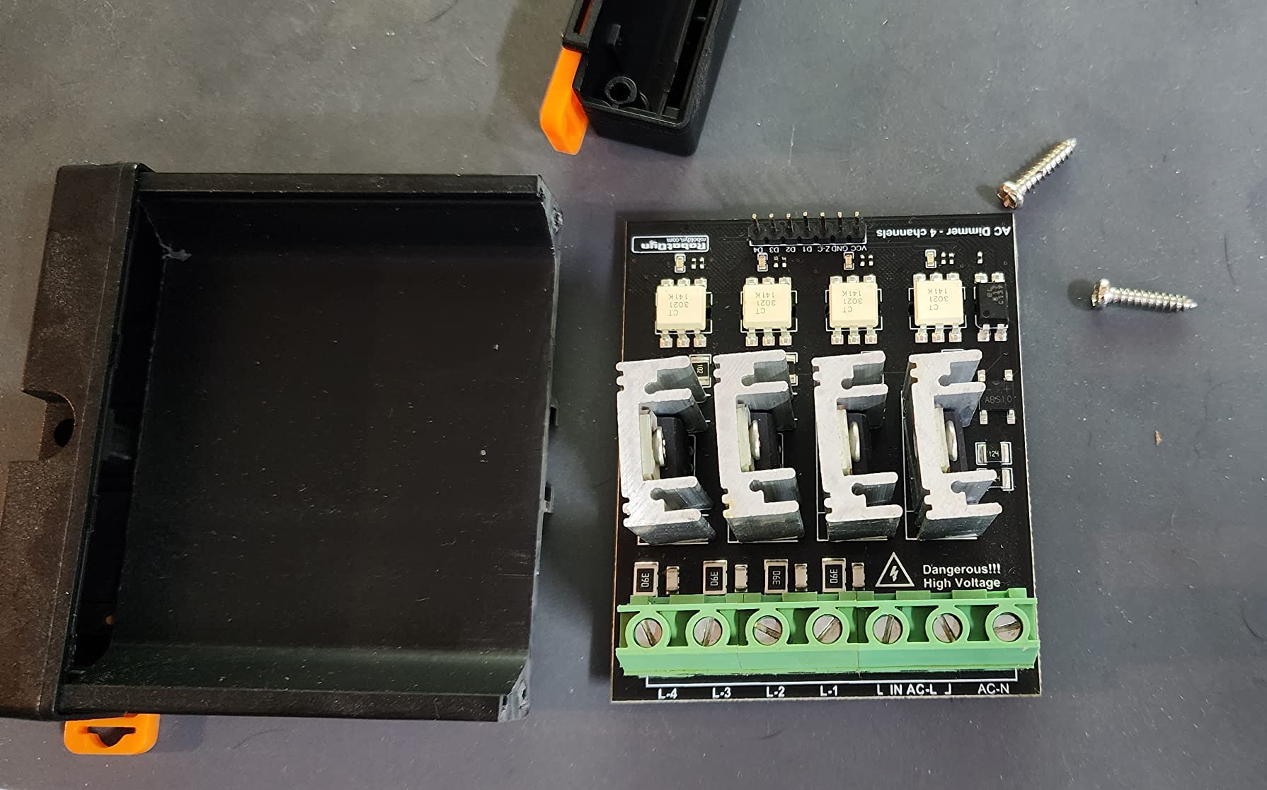 AC Dimmer DIN Rail Module 10A400V, 4 Channel, 3.3V/5V
