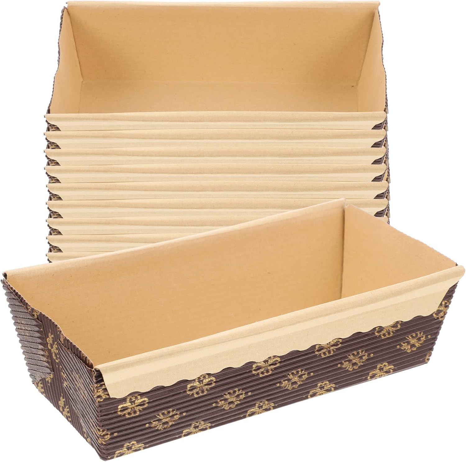 Hemoton 25Pcs Paper tray Paper Loaf Pan for baking loaf pan liners paper loaf pans