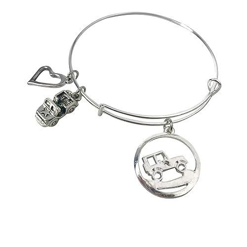 Jeep jewelry gift for women bangle charm bracelet, Jeep Girl