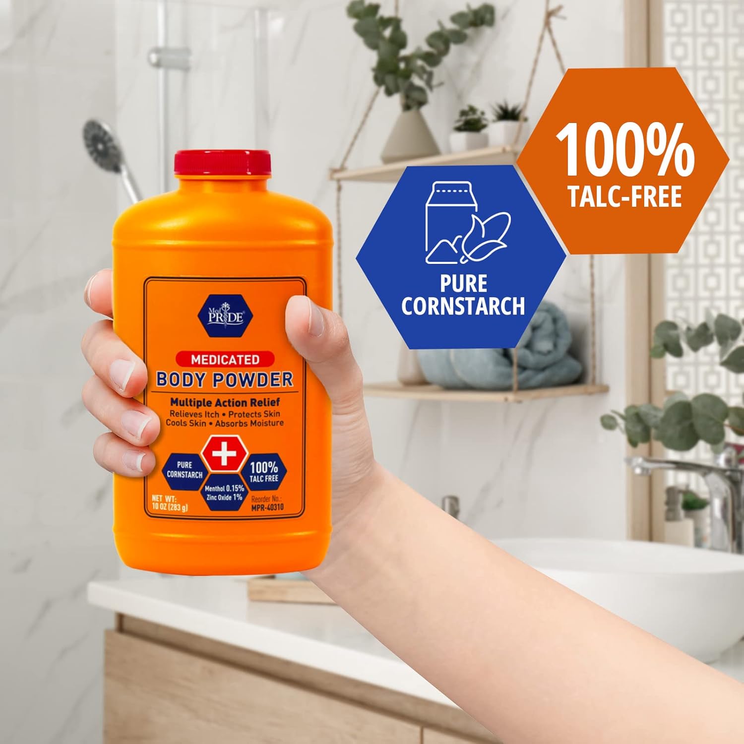 Buy MED PRIDE Medicated Body Powder 100 TalcFree Absorbent Pure