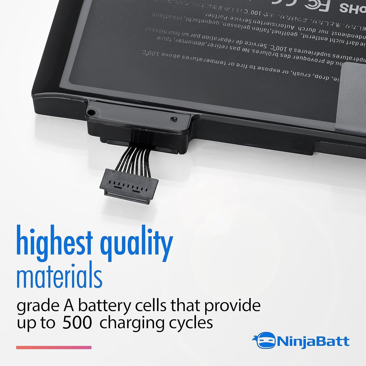 Batterie NinjaBatt A1322 A1278 pour Apple MacBook Pro 13" [Mi-2012 2010 2009 Début 2011 Fin 2011] - Haute capacité [63,5 Wh/10,95 V]