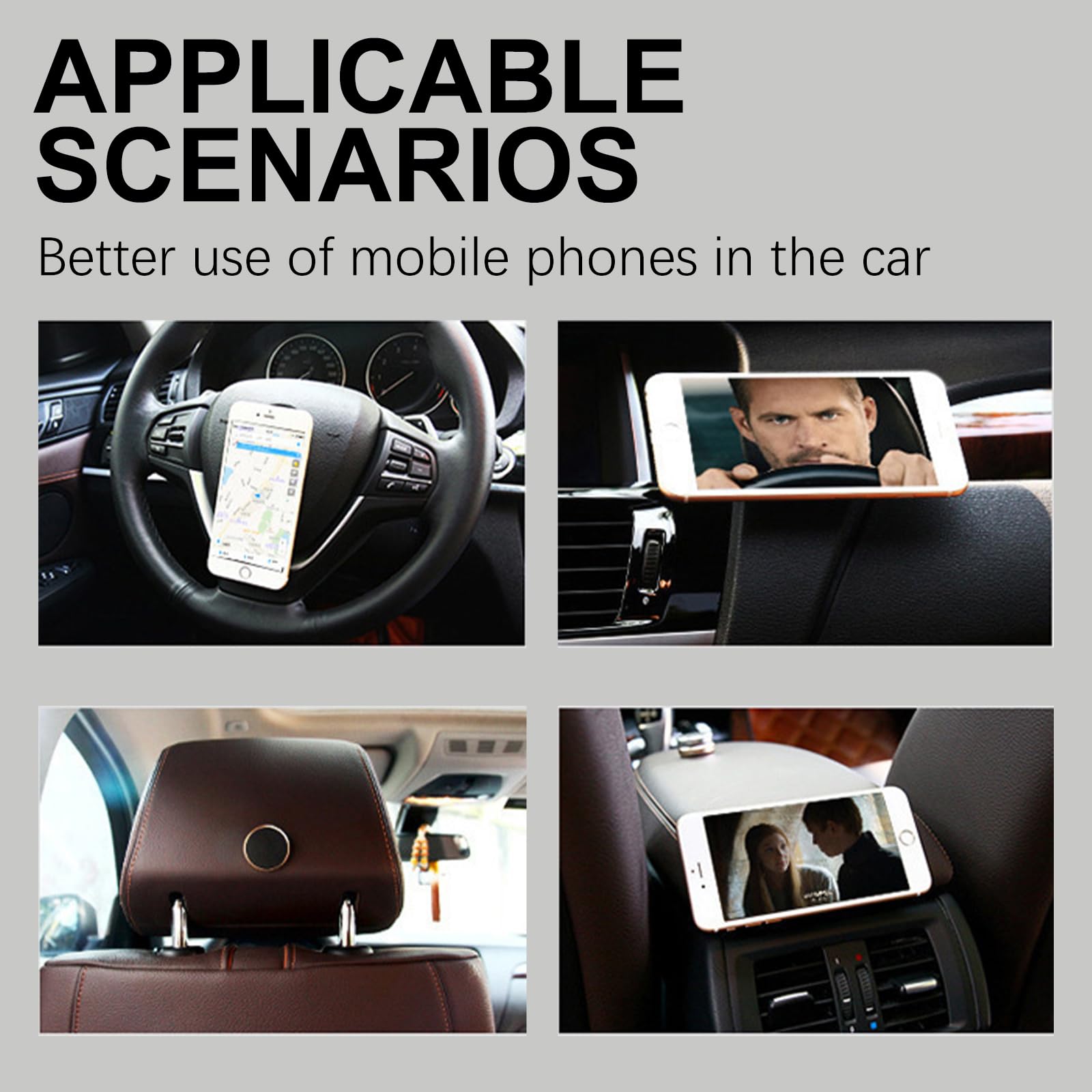 Thoquene Magnete a 3 pezzi per portatile, magnete portatile universale per auto
