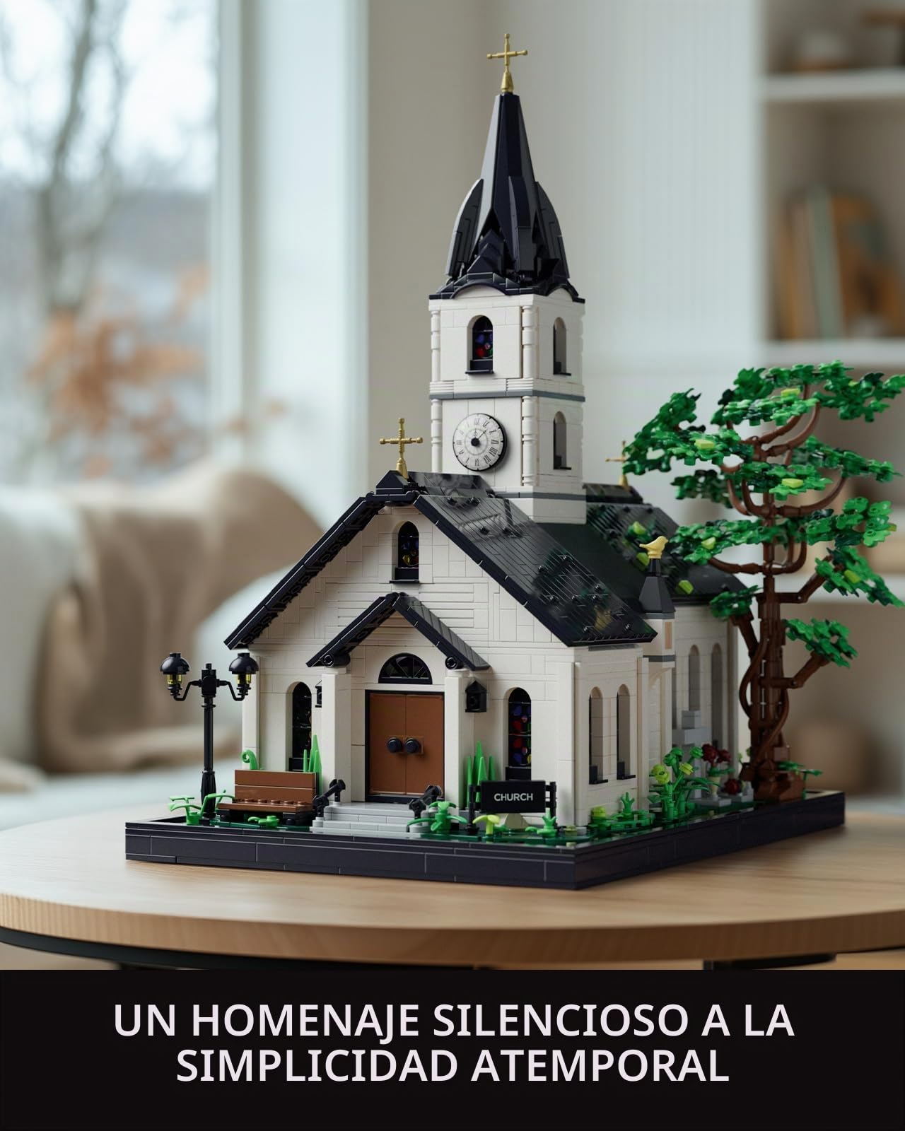 Nifeliz Iglesia Architecture Sets de Juguete de Construcción para Adultos, Colección de Maquetas de Iglesia de Estilo Rural, Decoración del Hogar Y Oficina (3,116 Piezas, NF10310)