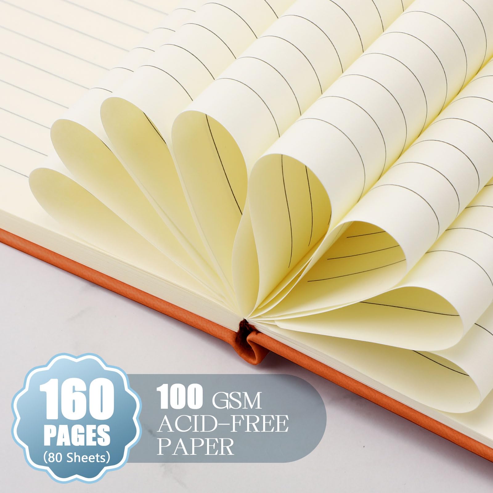 Laumoi Lot de 28 carnets de notes lignés en cuir synthétique avec couverture rigide et porte-stylo pour l'école, le travail, l'écriture (couleur élégante, simple)