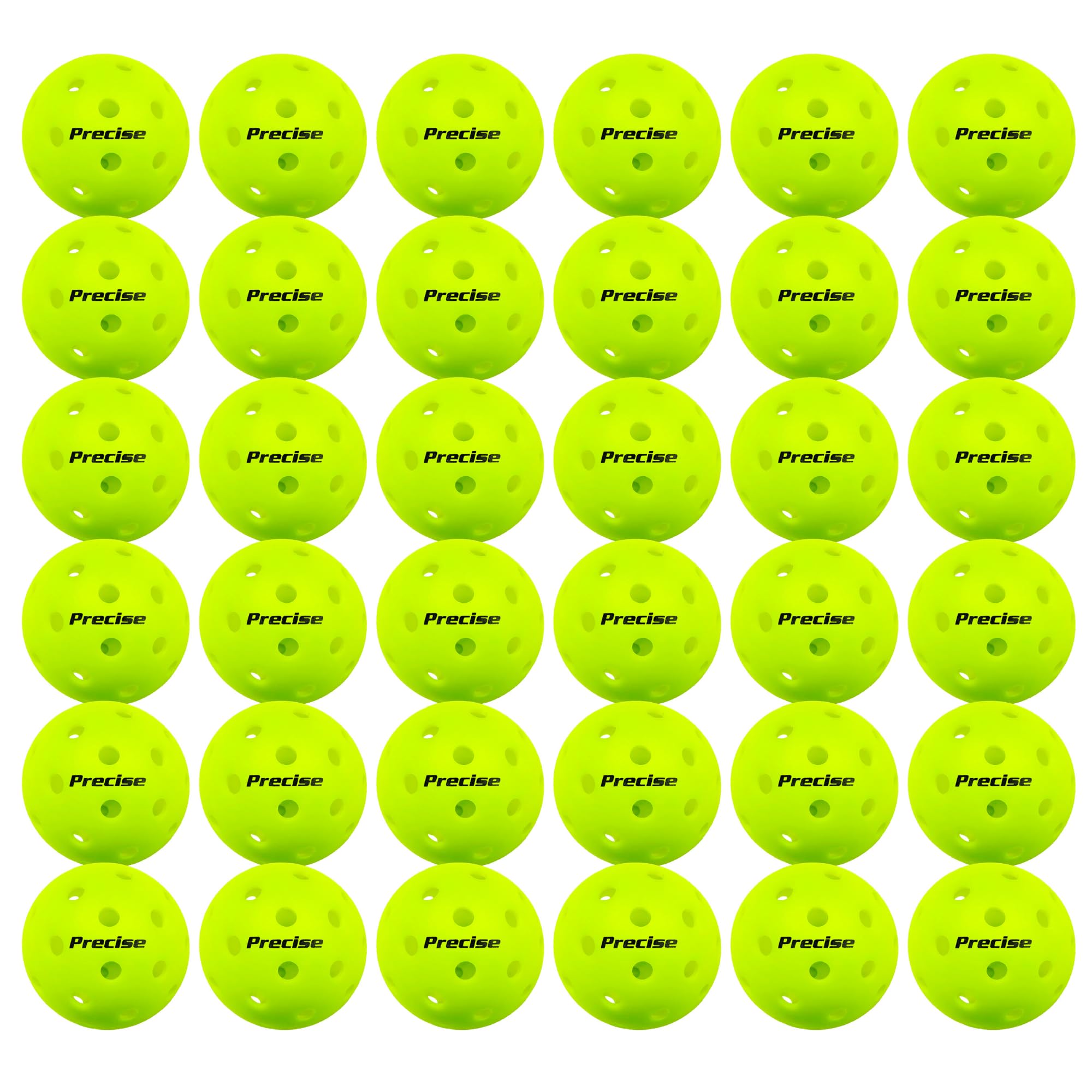 PRECISE Pickleball Balls - Outdoor A 40 Modell mit 40 Löchern - USAPA zugelassen - Langlebiges Flugdesign