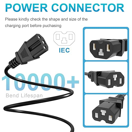 Miniatura 3 de TREE.NB AC 110V a DC 48V 2.5A Batería de plomo ácido, adaptador de conmutación Fuente de alimentación para scooters Ebike Bycle 3 Agujeros Plug