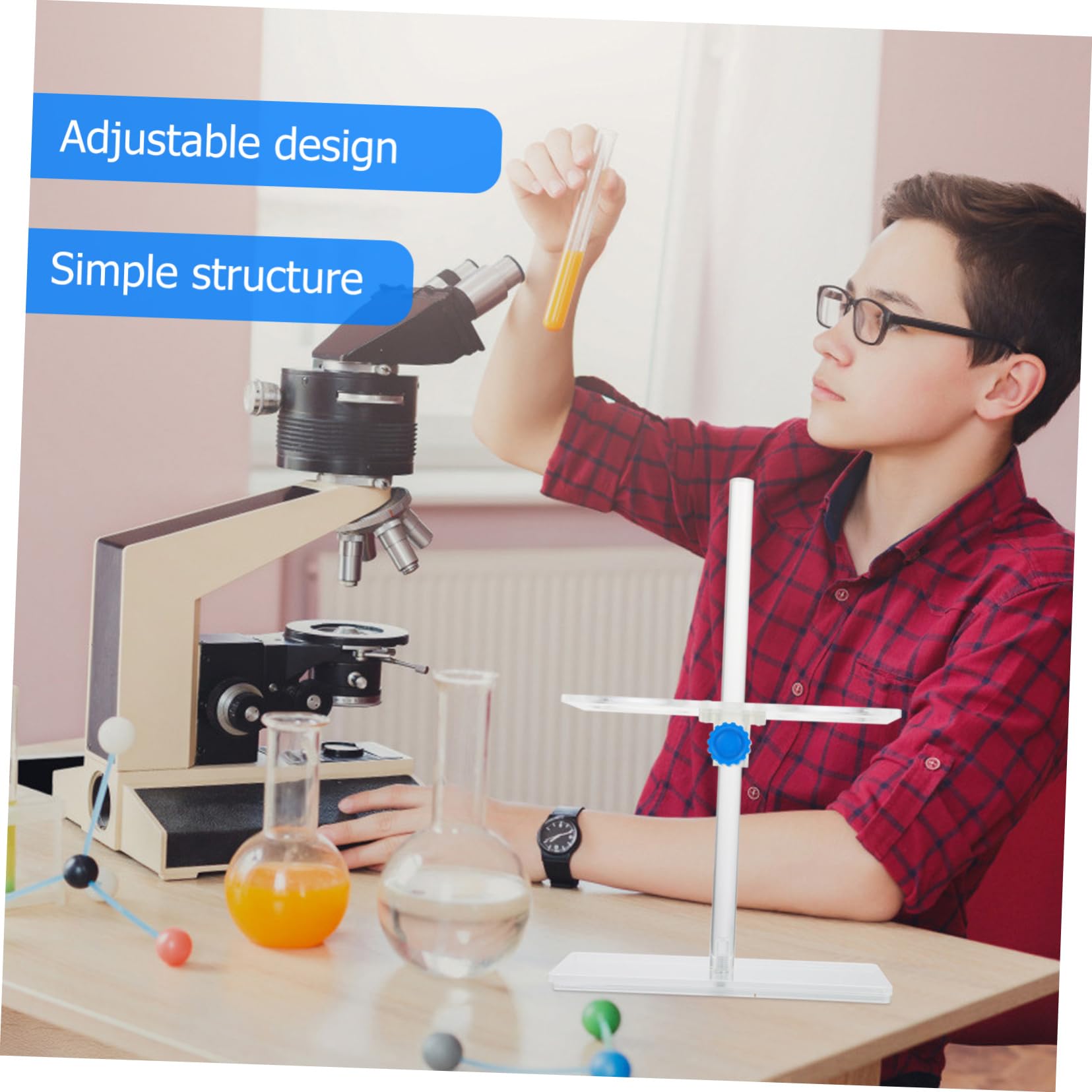Einstellbarer Trichterständer Aus Acryl Für Laborbedarf Stabiler Sowie Höhenverstellbarer Halter Für Trichter Für Chemie-experimente Und Schul- Einrichtungen Platzsparend Und