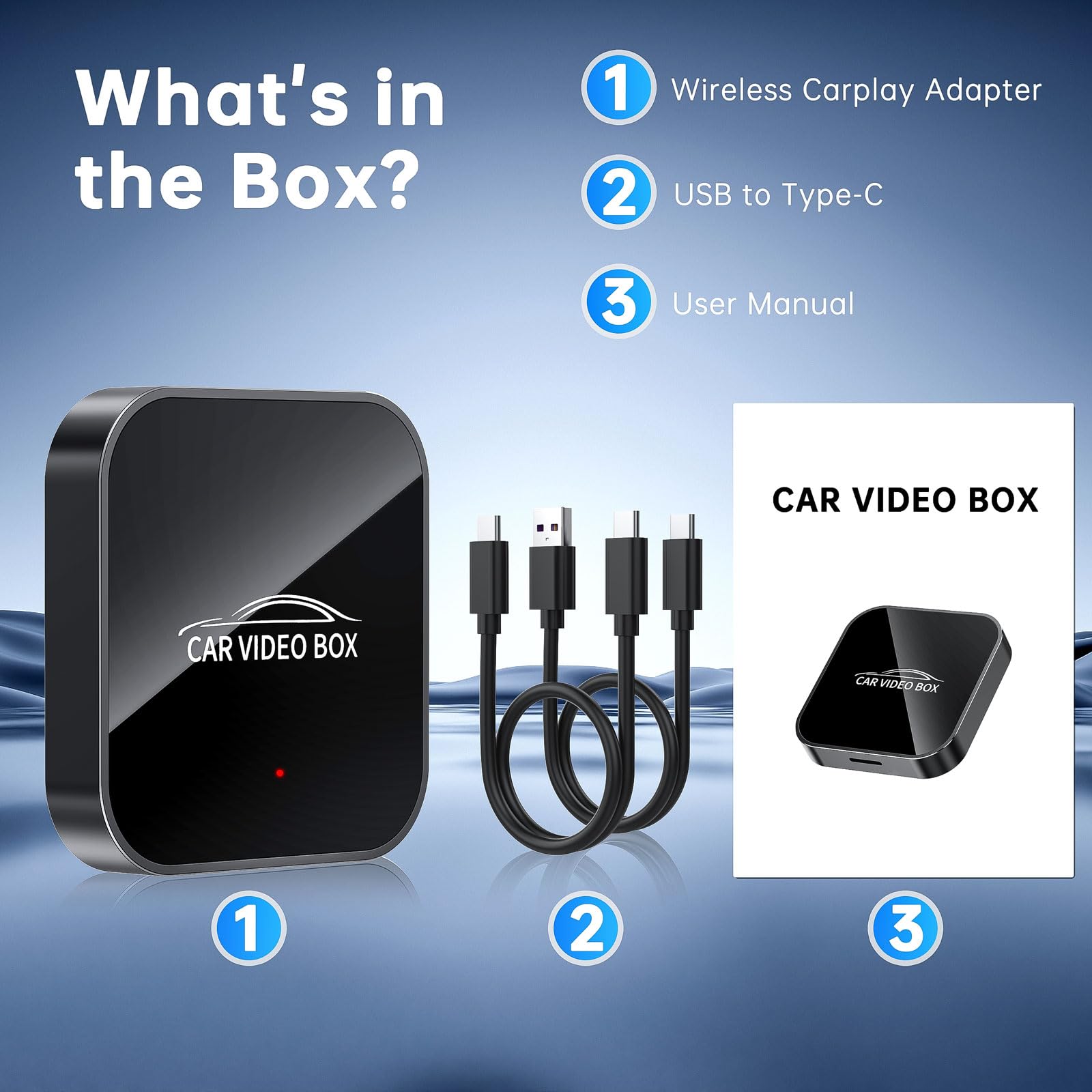 Wireless CarPlay & Android Auto Adapter mit YouTube/Netflix/TF-Karte,2025 Upgrade CarPlay 2GB+16GB AI Box Stabiler für Fahrzeuge mit kabelgebundenem CarPlay ab 2016,Plug & Play Mit USB-A & USB-C Kabel