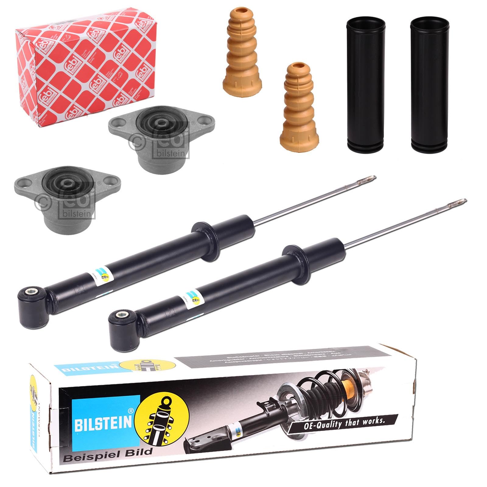 2x Bilstein B4 Gasdruck Stossdämpfer + Domlager hinten