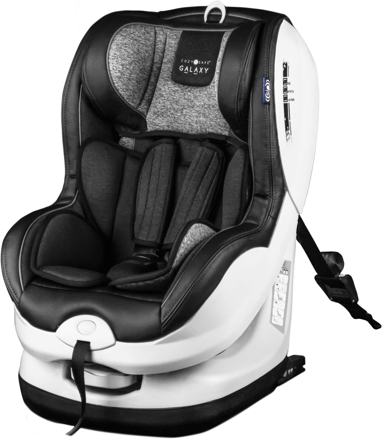 Cozy N Safe Galaxy Group 1 Car Seat 9-18kg, ISOFix & Top Tether, 5 Point Harness, Reclining Toddler Car Seat, Side Impact Protection, 9 Months to 4 Years (Graphite)
