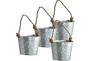 XONOR 4Pcs Metal Wall Planter: Rustic Wall Decor for Country Homes and Farmhouse Aesthetics