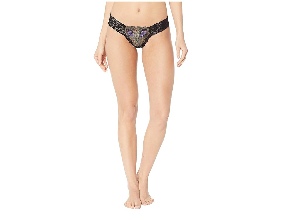 

Hanky Panky Diamond Jubilee Low Rise Thong (Black/Peacock) Women's Underwear