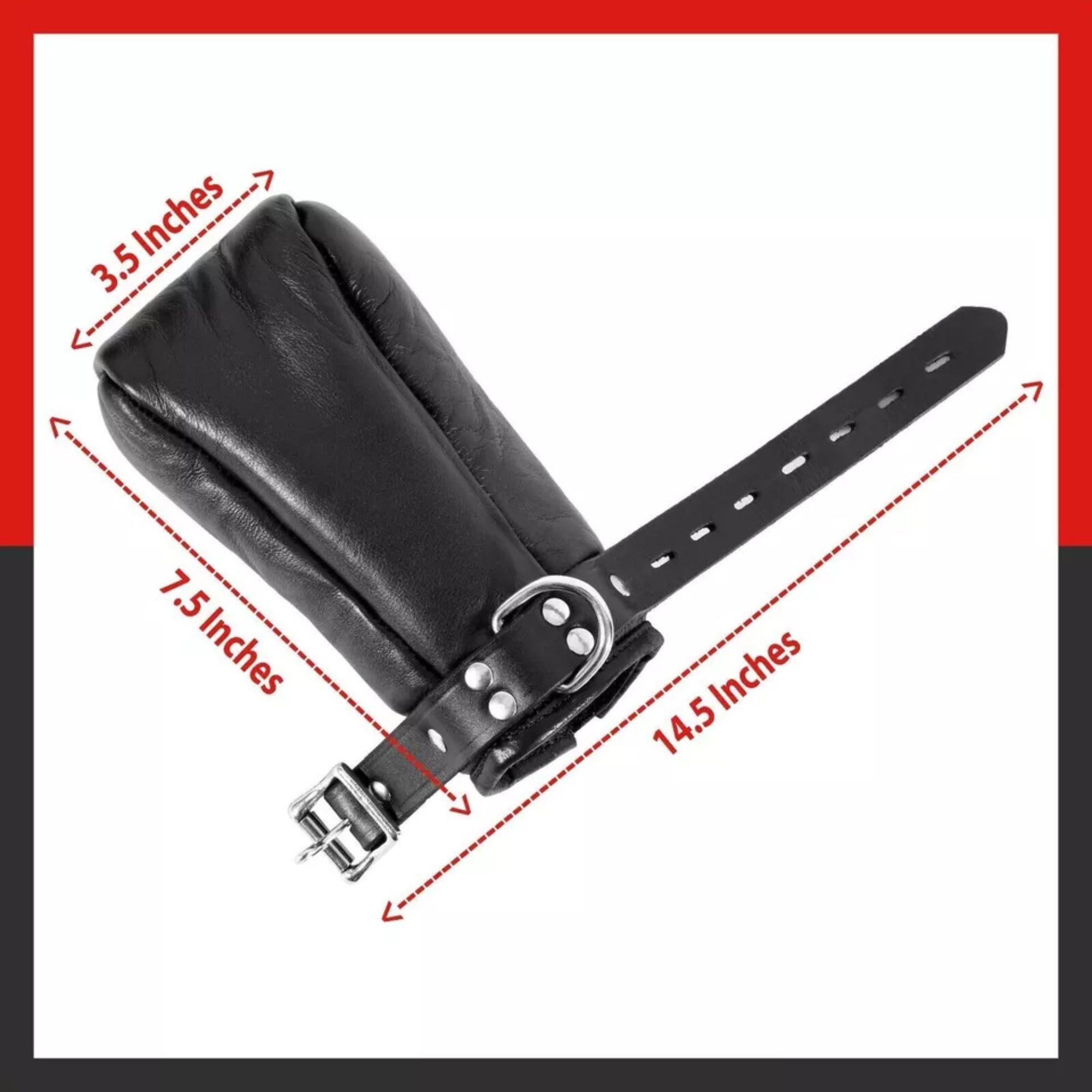 Generico Guanti Padded in Vera Pelle Nera Polsini Restraint Mitt Slave Erotici con Anello D Bloccabile per Adulti BDSM Hand Wraps Regolabili Fetish Adulto per Donne