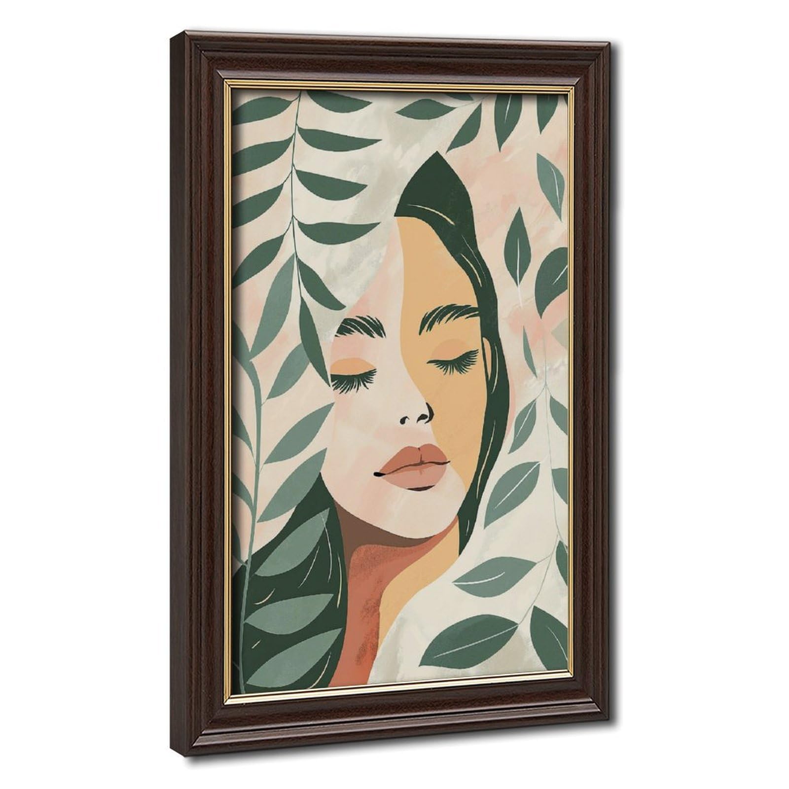 Bareronor Abstract Face Body Canvas Poster Bedroom Decor Landscape Office Room Decor Gift 8" L X 12" W