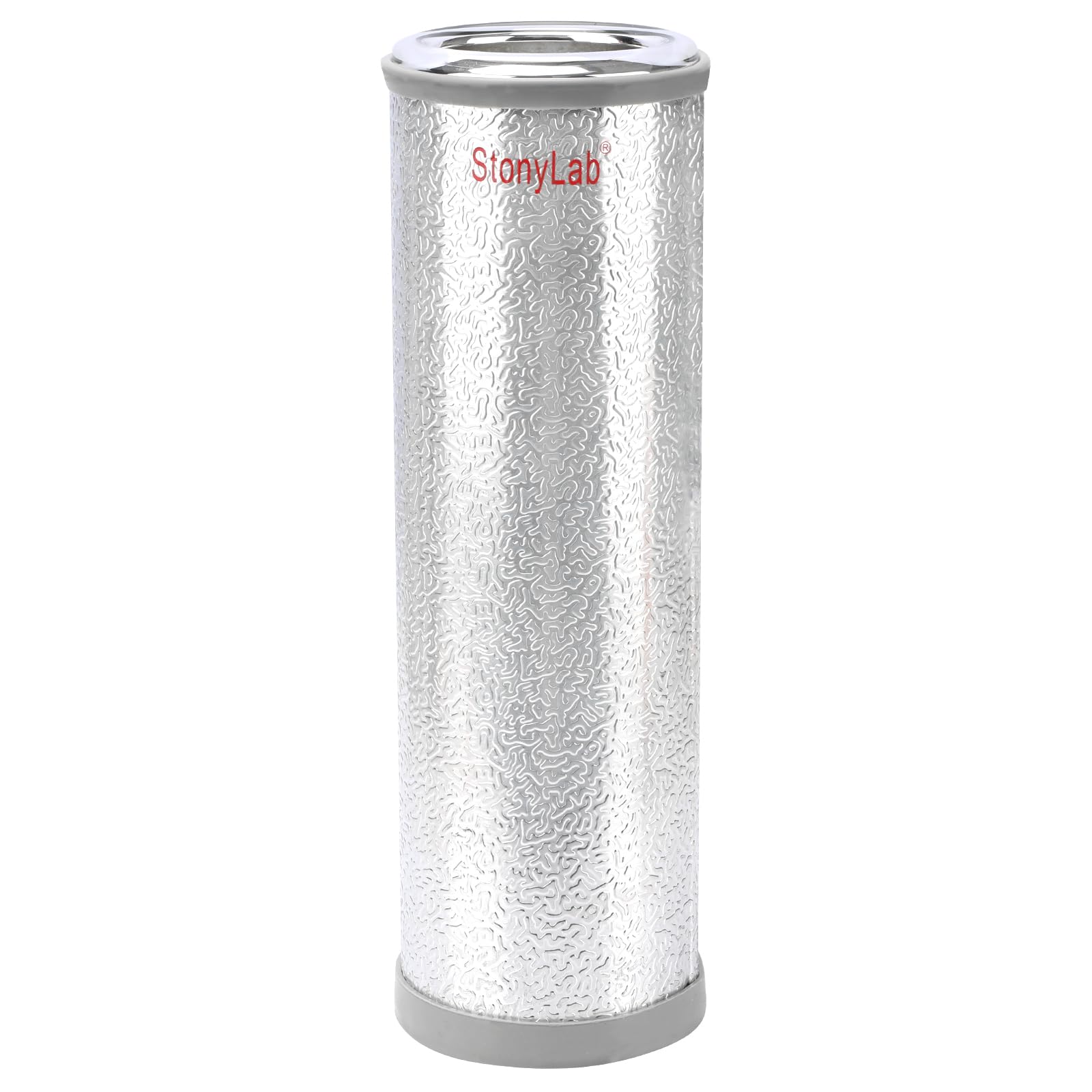 stonylab Vasi Dewar, Dewar Flask in Cilindrico Forma Vetro Borosilicato con Base in Alluminio, Dewar Pallone a 300 mm Profondità Interni e 75 mm Diametro Interno per Laboratorio - 1L