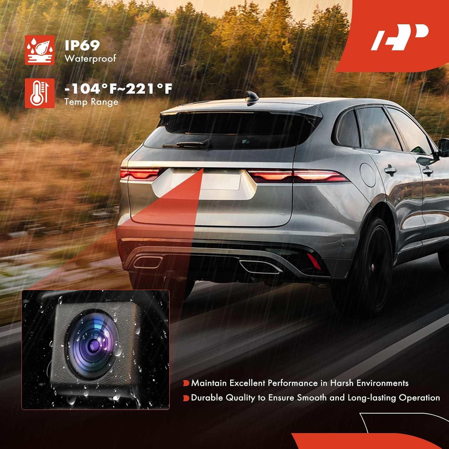 A-Premium Park Assist Camera Rear View Backup Reverse Camera Compatible with Select Honda Models - 2014 2015 Accord - Replace# 39530T3LA71