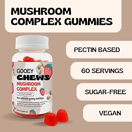 Miniatura 4 de Super Mushroom Complex - Suplemento de hongos con melena de león, Reishi, Chaga, Cordyceps, cola de pavo, Maitake - Apoyo articular - Defensa