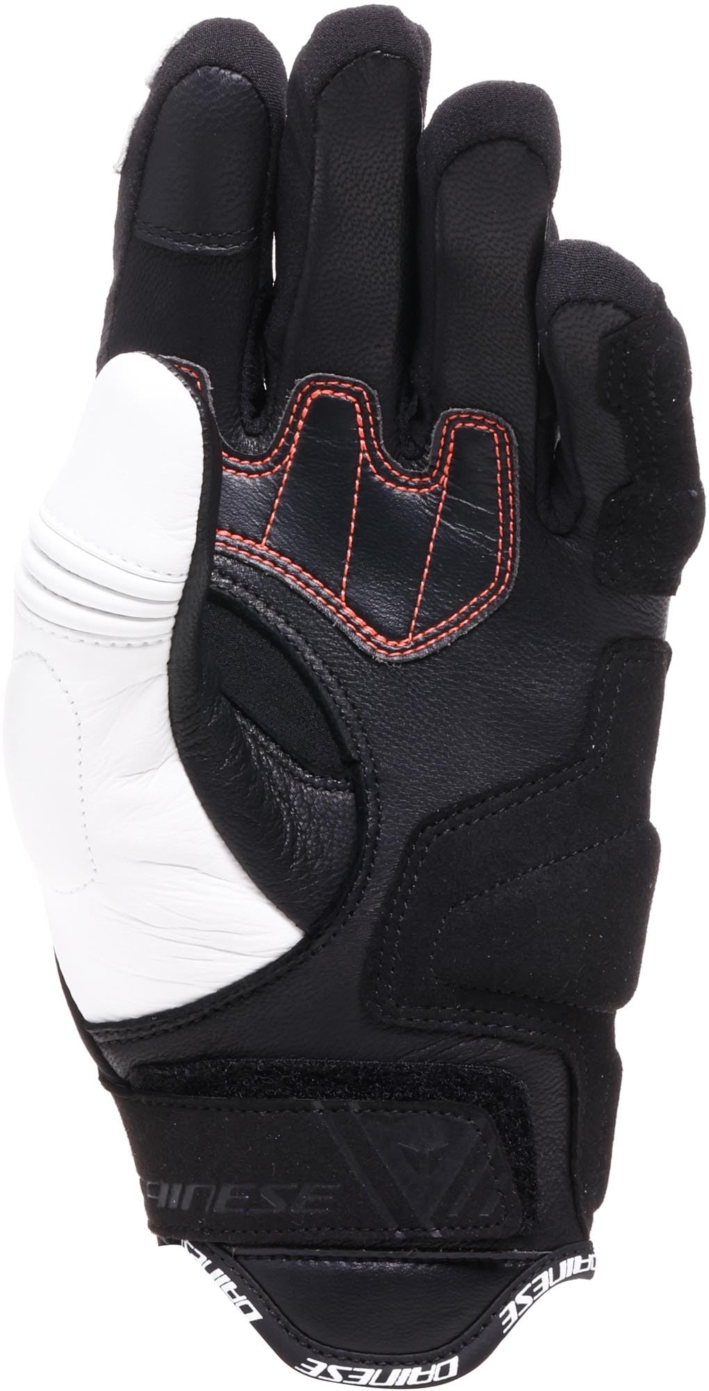 Dainese Reacto Carbon Short Gloves Wmn - Guanti Moto Corti Donna in Pelle con Protezione Nocche in Carbonio e Imbottiture Palmo e Dita Smart Touch Donna