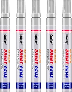 24 Pack Orange Oil-Based Paint Markers - Permanent Waterproof Paint Pens For Rocks & Crafts